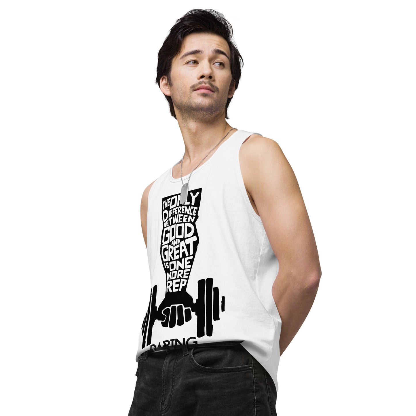 DARING Men’s premium tank top White