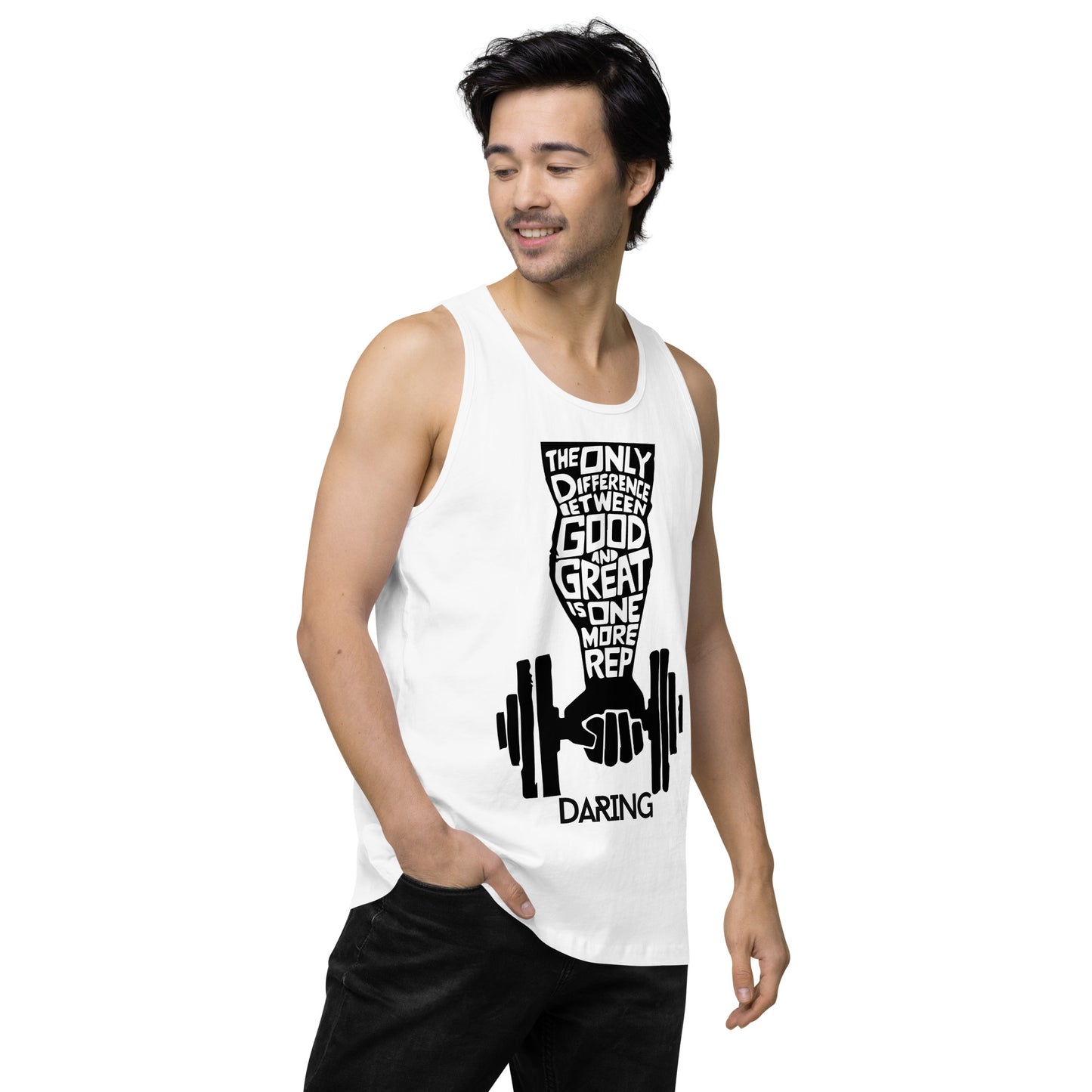 DARING Men’s premium tank top White